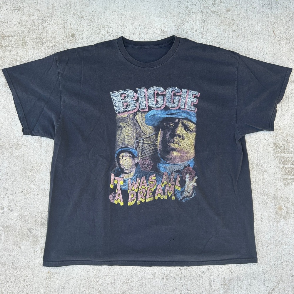 Notorious BIG T-Shirt XL Black Biggie Smalls It Was All A Dream Graphic 90s Rap